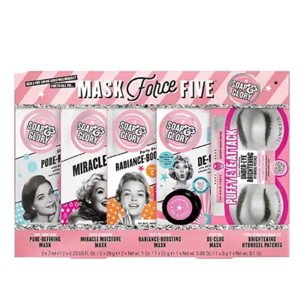 BNIB Soap & Glory Mask Force Five Set